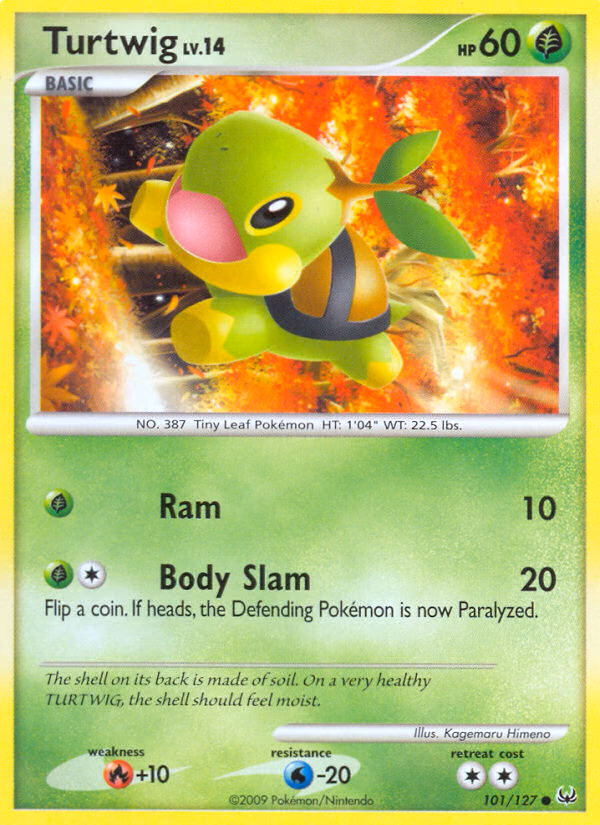 Turtwig Pokemon card (101/127, Platinum)