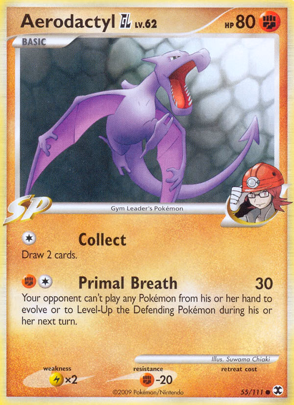 Aerodactyl GL Pokemon card (55/111, Rising Rivals)