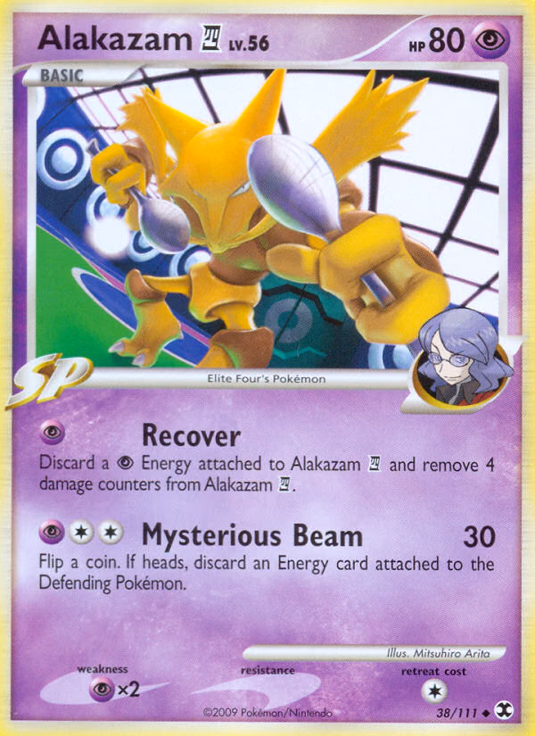 Alakazam E4 Pokemon card (38/111, Rising Rivals)