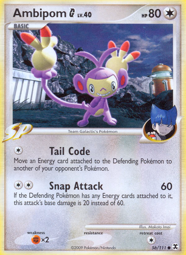 Ambipom G Pokemon card (56/111, Rising Rivals)