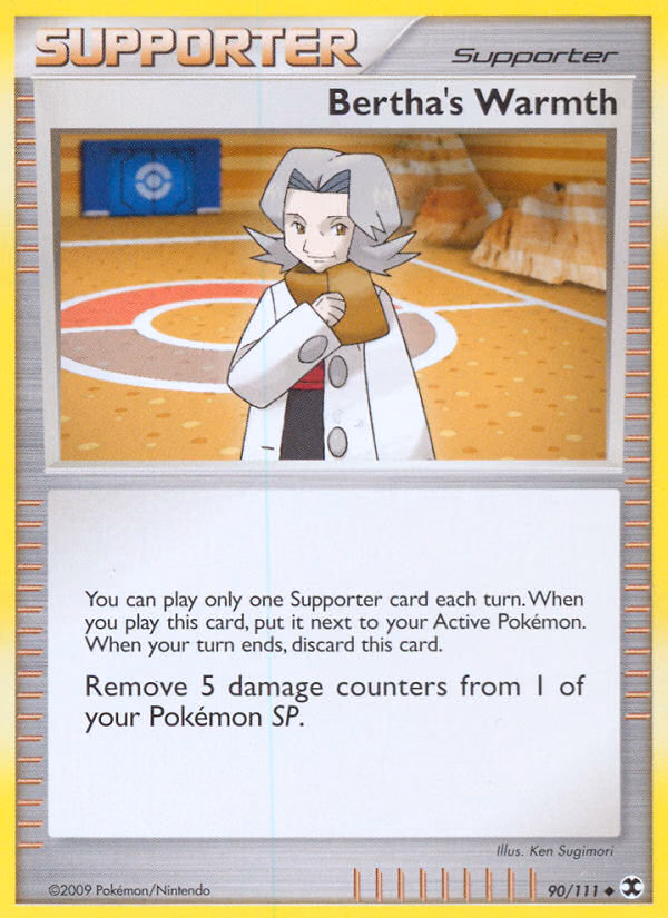 Bertha's Warmth Pokemon card (90/111, Rising Rivals)