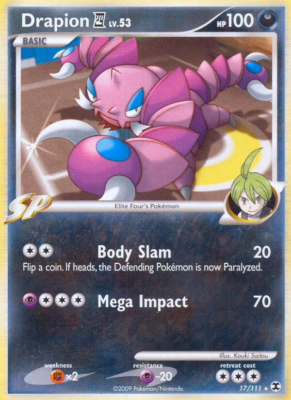 Drapion E4 Pokemon card (17/111, Rising Rivals)