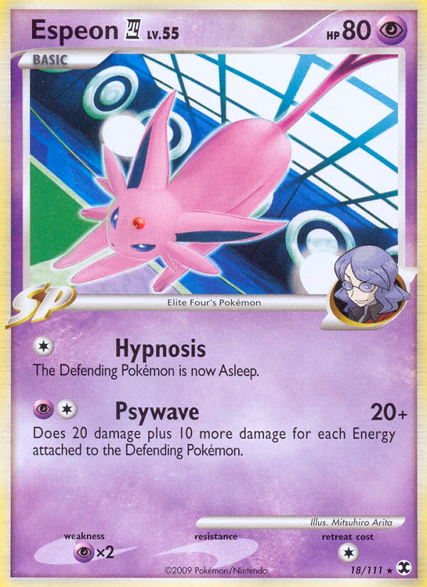 Espeon E4 Pokemon card (18/111, Rising Rivals)
