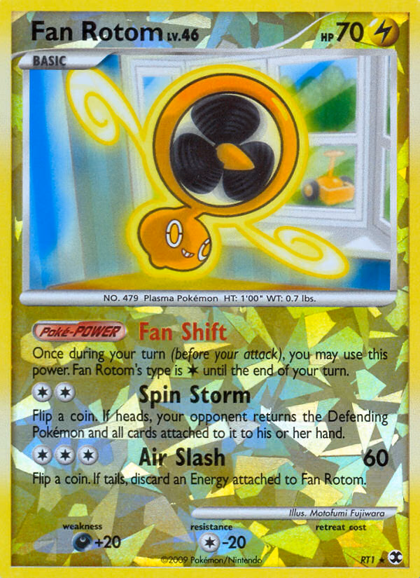Fan Rotom Pokemon card (RT1/RT6, Rising Rivals)
