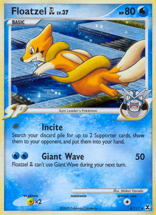 Floatzel GL Pokemon card (4/111, Rising Rivals)