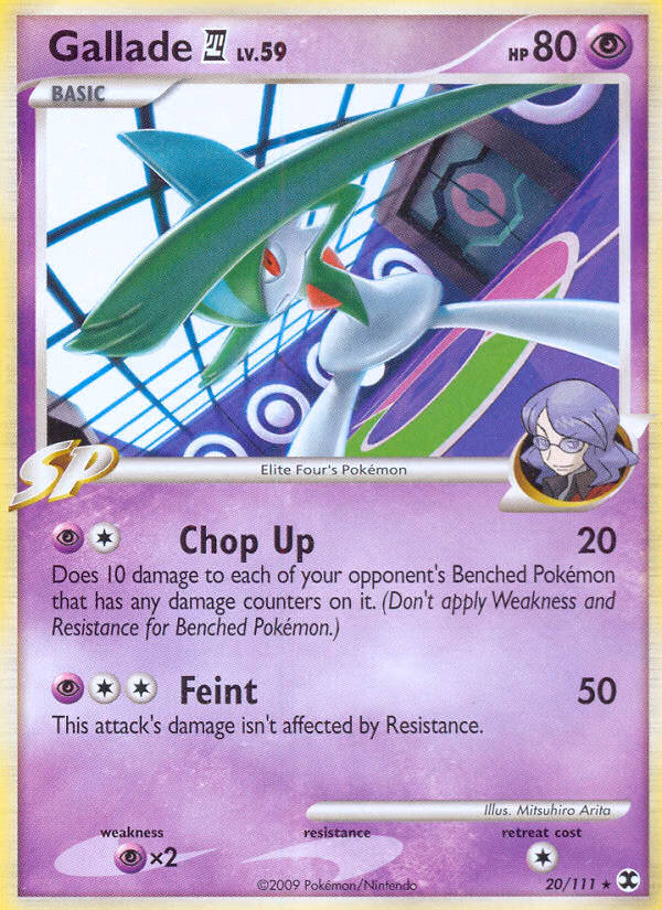 Gallade E4 Pokemon card (20/111, Rising Rivals)