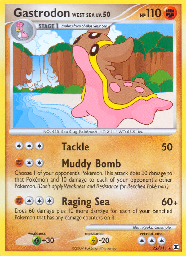 Gastrodon West Sea Pokemon card (22/111, Rising Rivals)