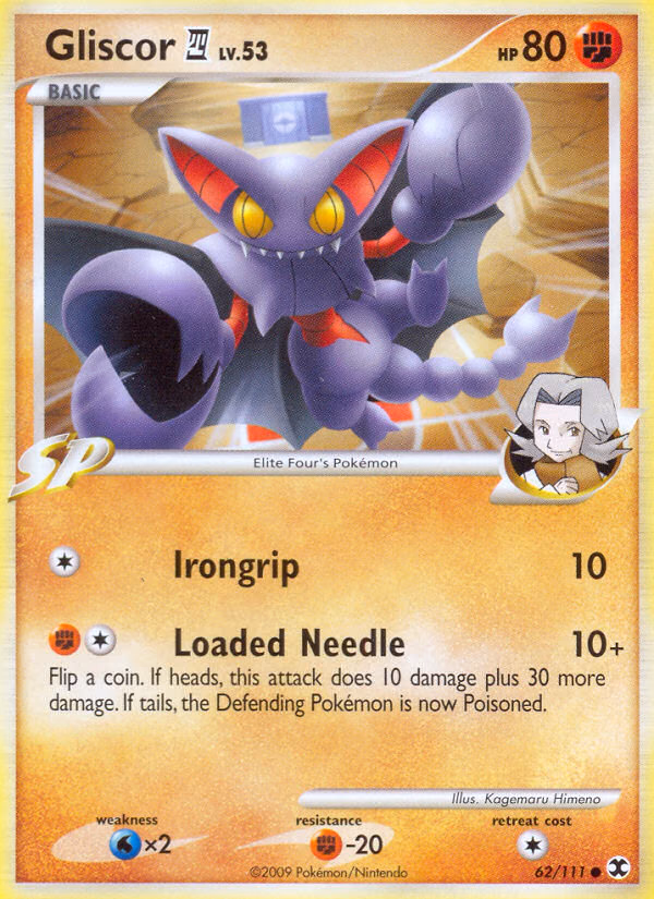 Gliscor E4 Pokemon card (62/111, Rising Rivals)