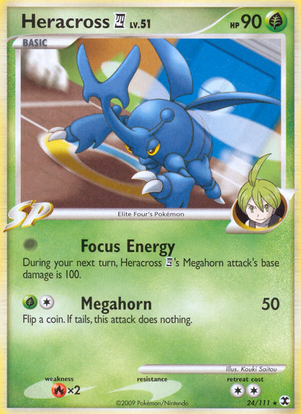 Heracross E4 Pokemon card (24/111, Rising Rivals)