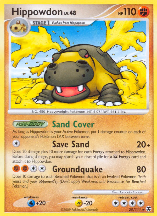 Hippowdon Pokemon card (25/111, Rising Rivals)