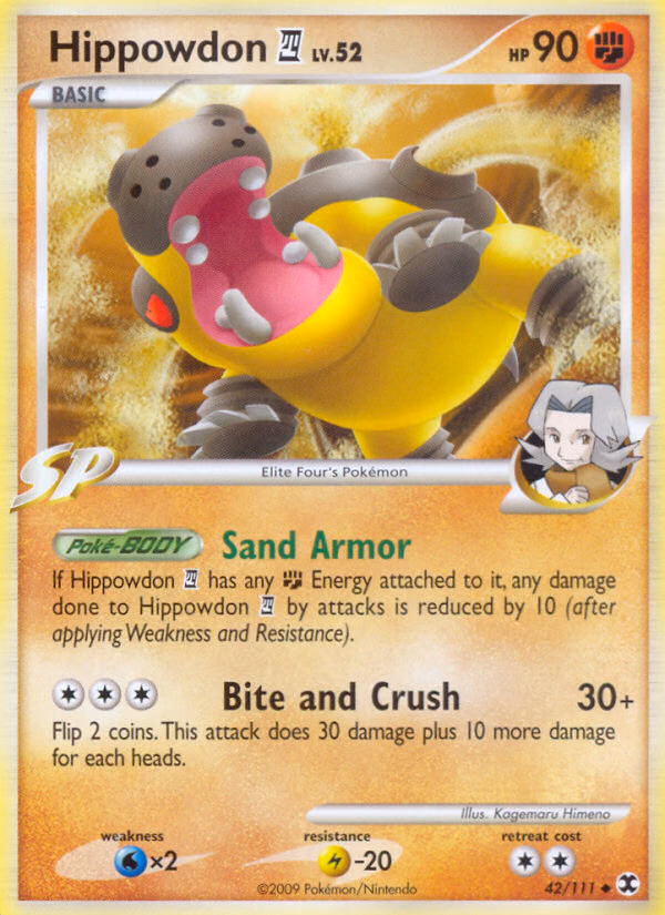 Hippowdon E4 Pokemon card (42/111, Rising Rivals)