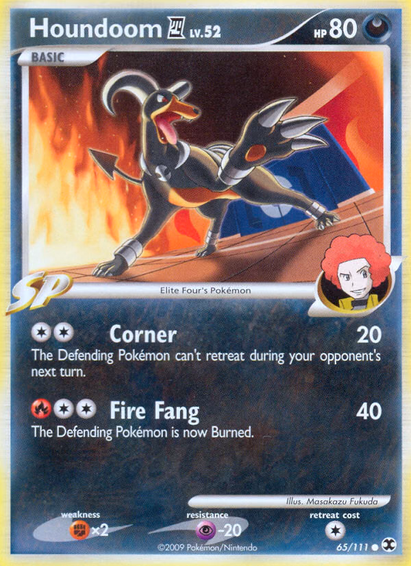 Houndoom E4 Pokemon card (65/111, Rising Rivals)