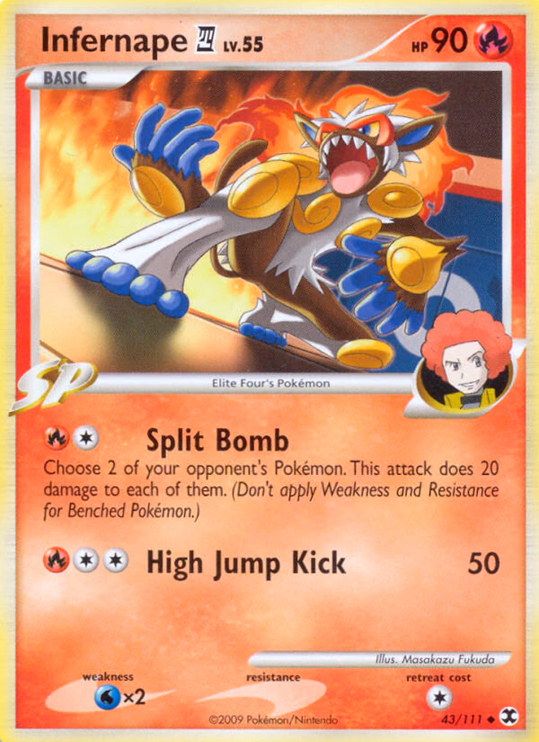 Infernape E4 Pokemon card (43/111, Rising Rivals)