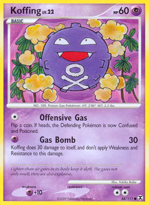 Koffing Pokemon card (68/111, Rising Rivals)