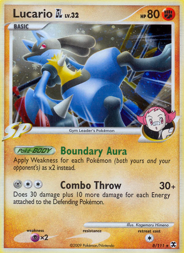 Lucario GL Pokemon card (8/111, Rising Rivals)