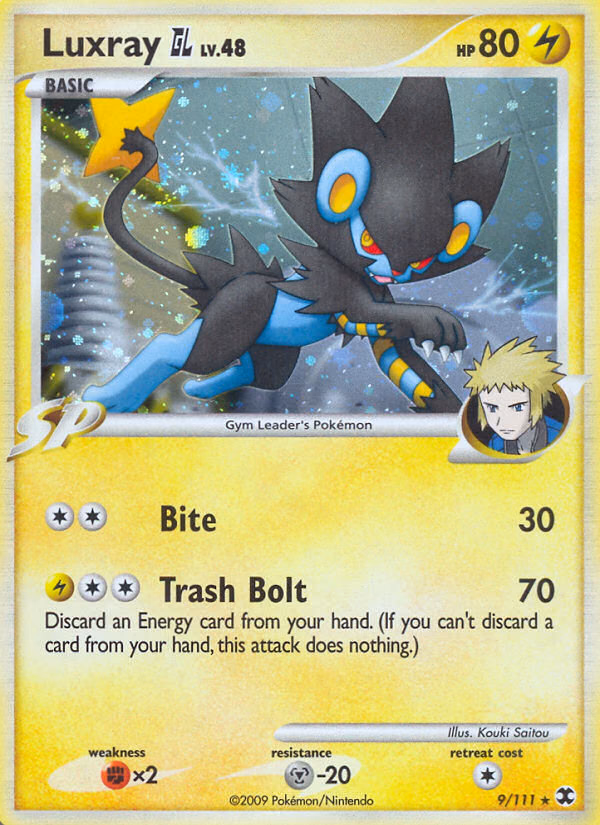 Luxray GL Pokemon card (9/111, Rising Rivals)