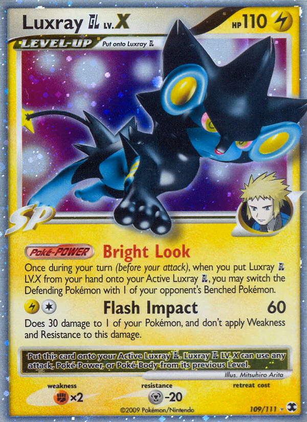 Luxray GL LV.X Pokemon card (109/111, Rising Rivals)