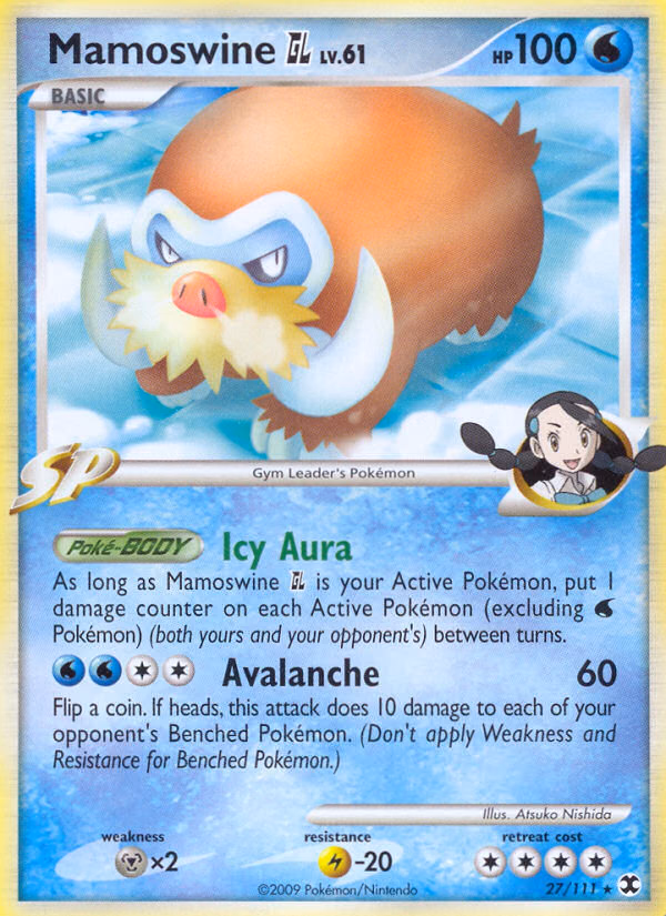 Mamoswine GL Pokemon card (27/111, Rising Rivals)