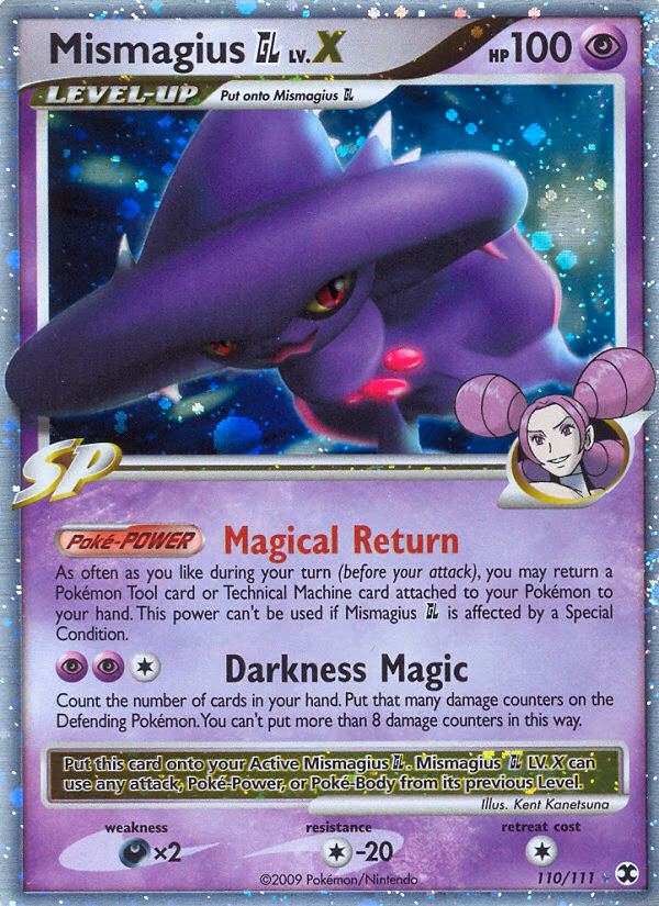 Mismagius GL LV.X Pokemon card (110/111, Rising Rivals)