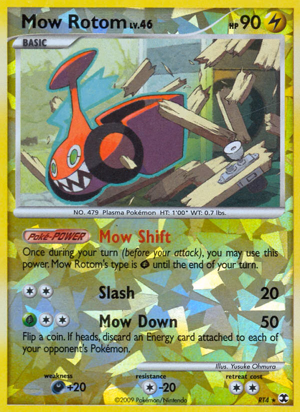 Mow Rotom Pokemon card (RT4/RT6, Rising Rivals)