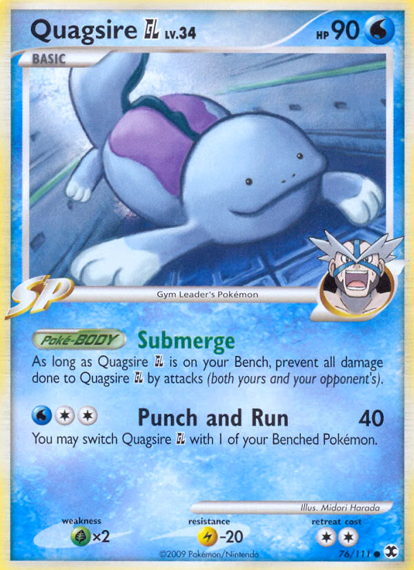 Quagsire GL Pokemon card (76/111, Rising Rivals)
