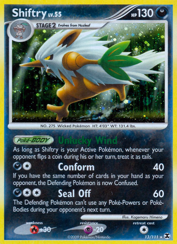 Shiftry Pokemon card (13/111, Rising Rivals)