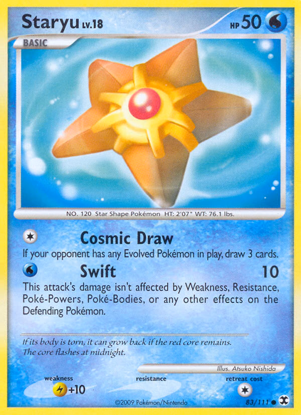 Staryu Pokemon card (83/111, Rising Rivals)