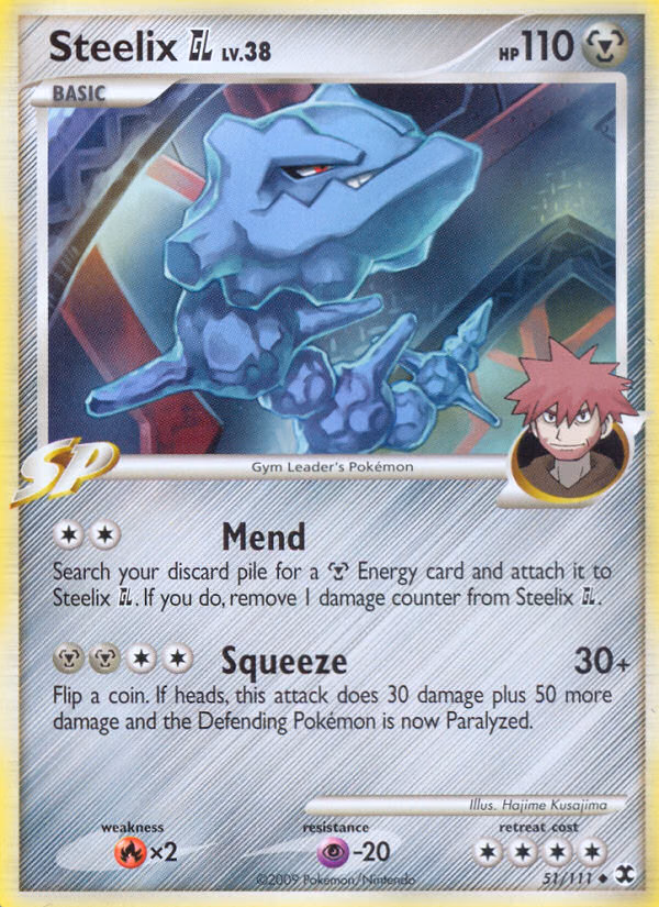 Steelix GL Pokemon card (51/111, Rising Rivals)