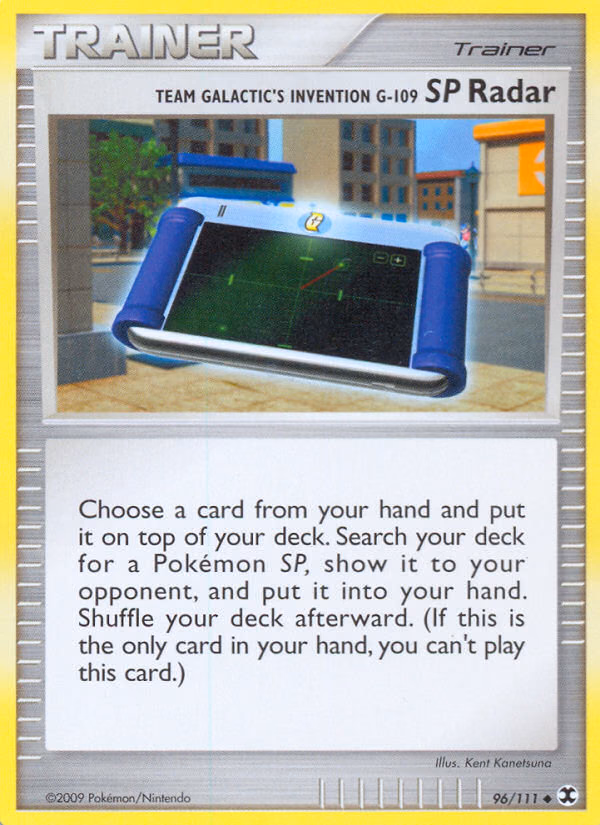 Team Galactic's Invention G-109 SP Radar Pokemon card (96/111, Rising Rivals)