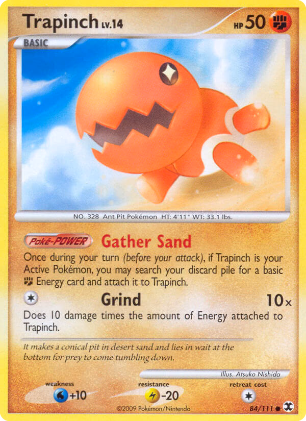 Trapinch Pokemon card (84/111, Rising Rivals)