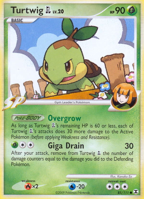 Turtwig GL Pokemon card (85/111, Rising Rivals)