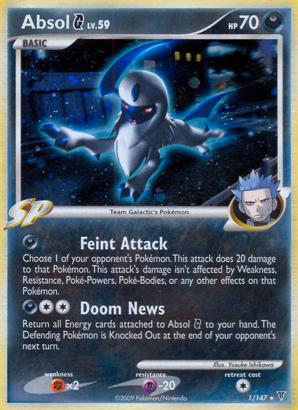 Absol G Pokemon card (1/147, Supreme Victors)