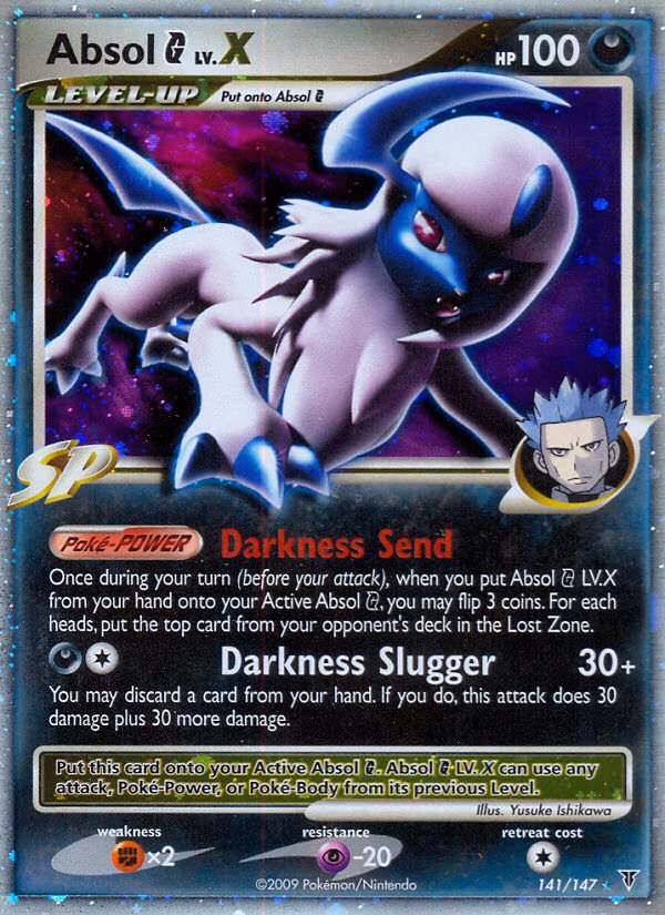 Absol G LV.X Pokemon card (141/147, Supreme Victors)
