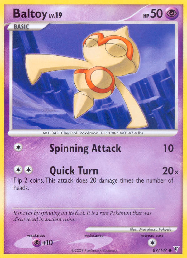 Baltoy Pokemon card (89/147, Supreme Victors)