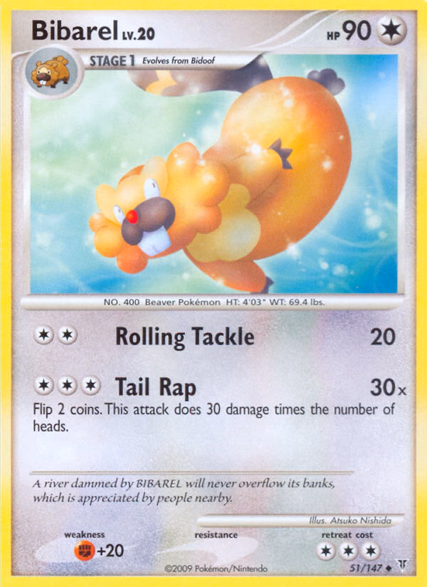 Bibarel Pokemon card (51/147, Supreme Victors)
