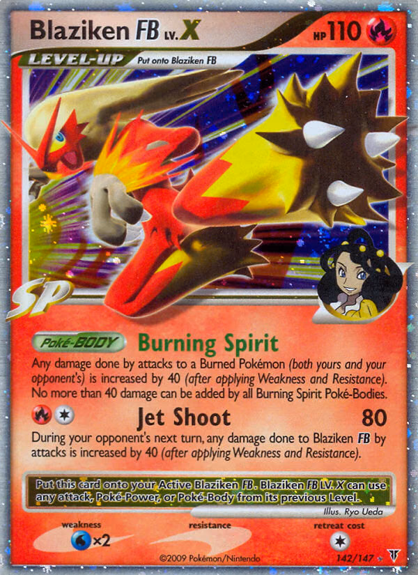 Blaziken FB LV.X Pokemon card (142/147, Supreme Victors)
