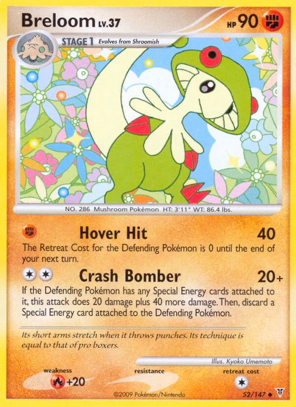 Breloom Pokemon card (52/147, Supreme Victors)