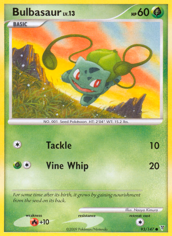 Bulbasaur Pokemon card (93/147, Supreme Victors)