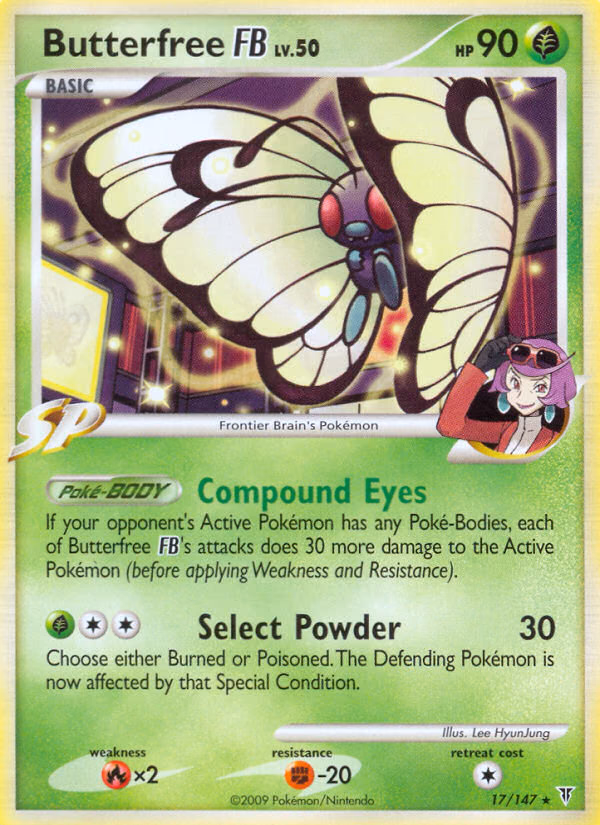 Butterfree FB Pokemon card (17/147, Supreme Victors)
