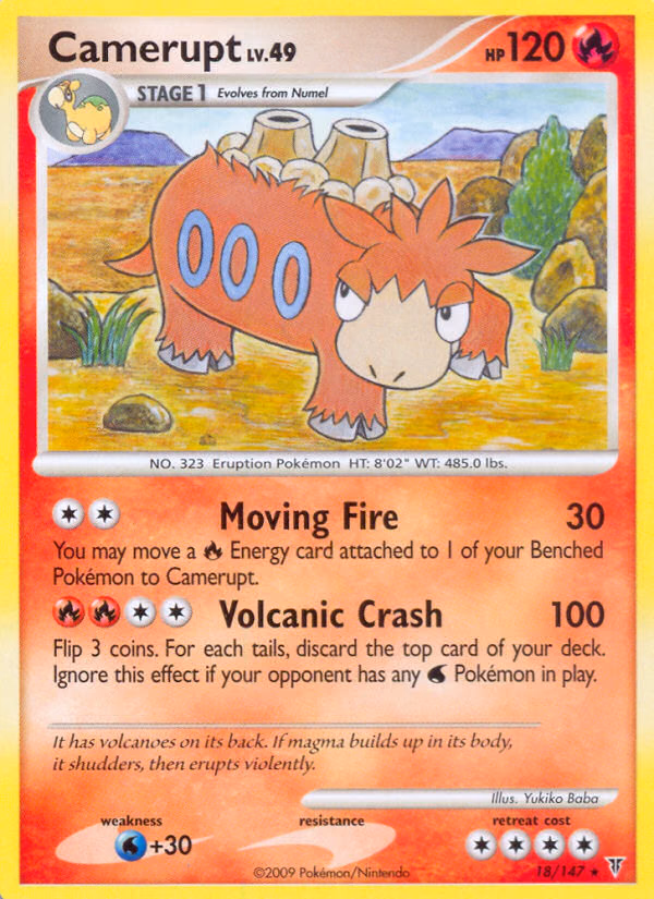 Camerupt Pokemon card (18/147, Supreme Victors)