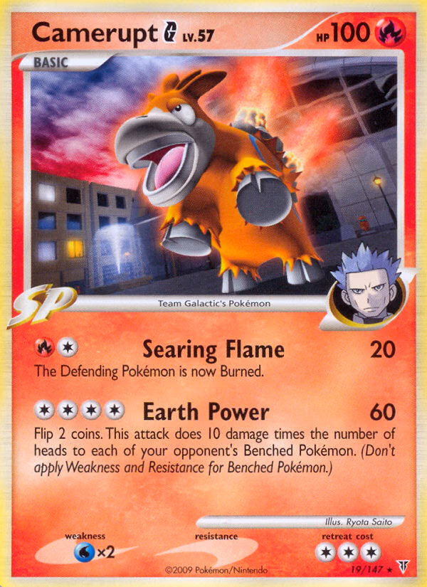 Camerupt G Pokemon card (19/147, Supreme Victors)