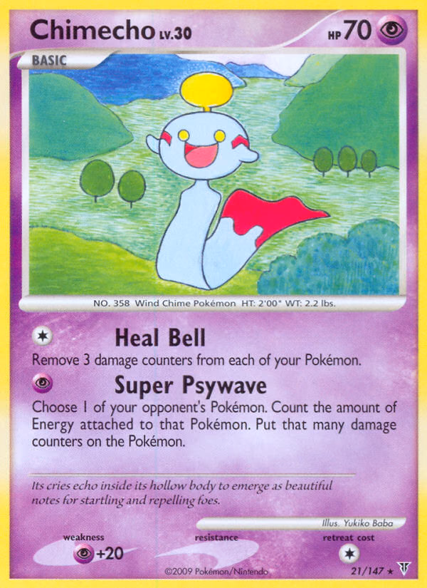 Chimecho Pokemon card (21/147, Supreme Victors)