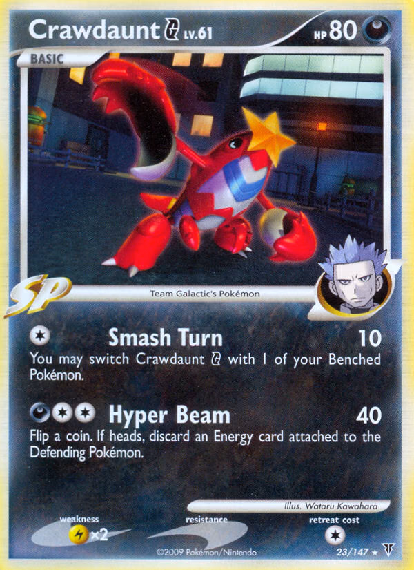 Crawdaunt G Pokemon card (23/147, Supreme Victors)