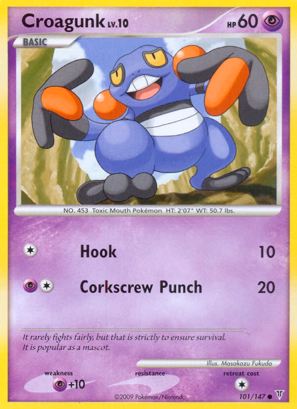 Croagunk Pokemon card (101/147, Supreme Victors)