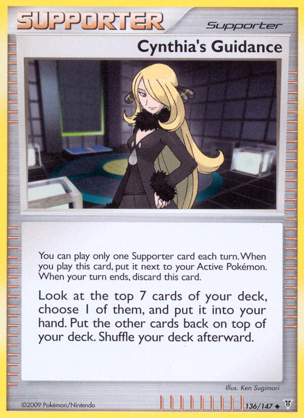 Cynthia's Guidance Pokemon card (136/147, Supreme Victors)