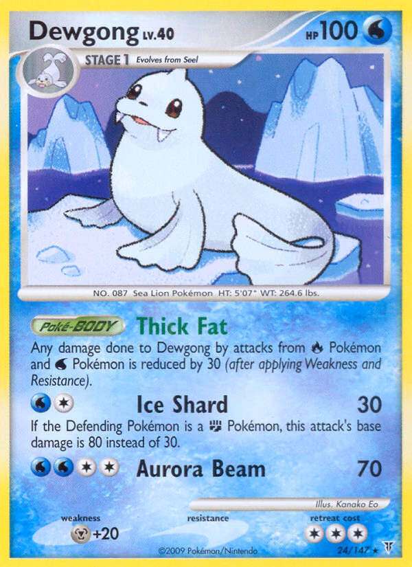 Dewgong Pokemon card (24/147, Supreme Victors)