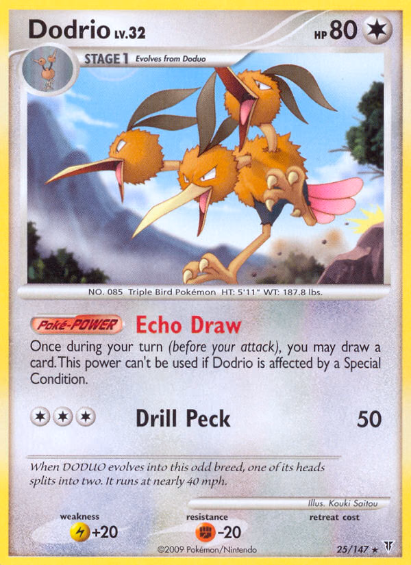 Dodrio Pokemon card (25/147, Supreme Victors)