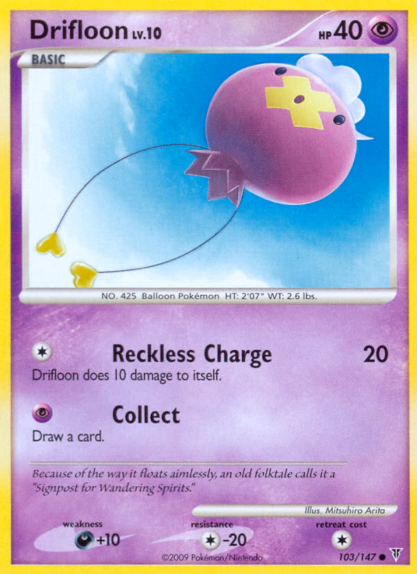 Drifloon Pokemon card (103/147, Supreme Victors)