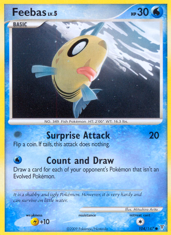 Feebas Pokemon card (104/147, Supreme Victors)