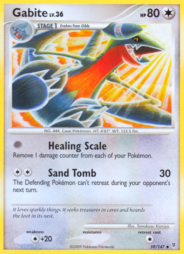 Gabite Pokemon card (59/147, Supreme Victors)